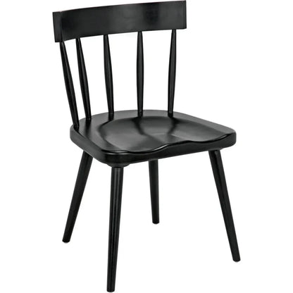 Esme Wood Black Armless Chair - LOOMLAN - Noir - Accent Chairs