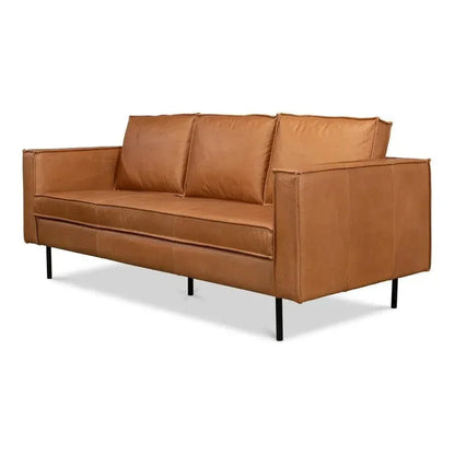 Esprit Leather Sofa Mid - Century Modern - LOOMLAN - Sarreid - Sofas & Loveseats