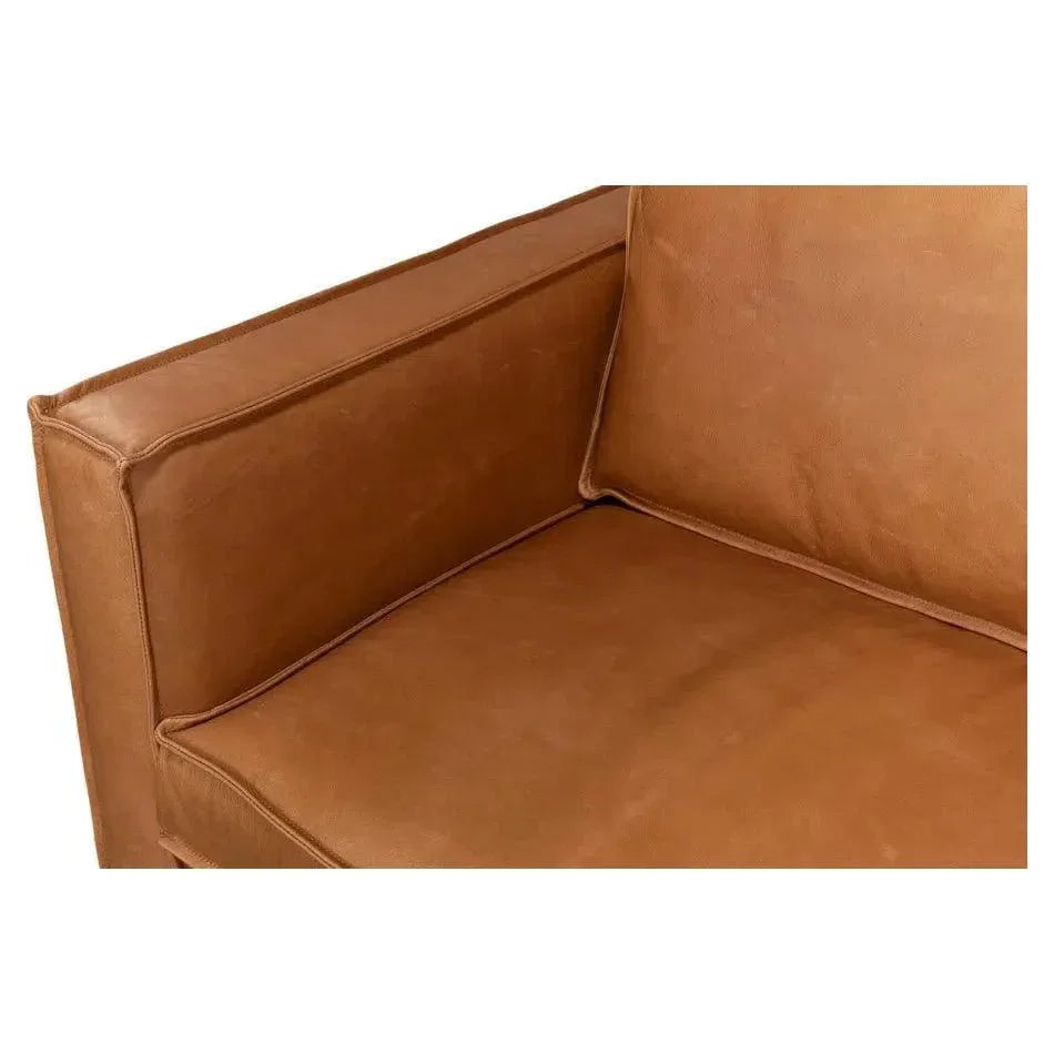 Esprit Leather Sofa Mid - Century Modern - LOOMLAN - Sarreid - Sofas & Loveseats