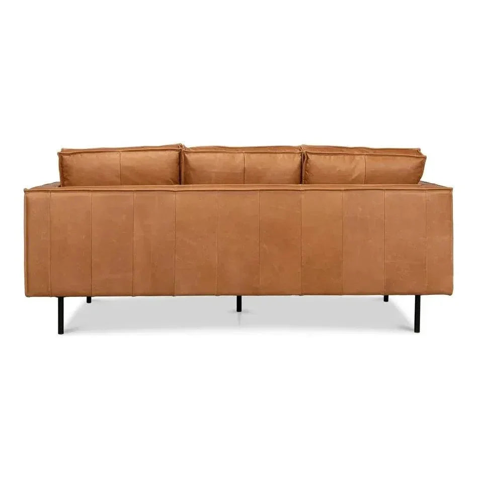 Esprit Leather Sofa Mid - Century Modern - LOOMLAN - Sarreid - Sofas & Loveseats