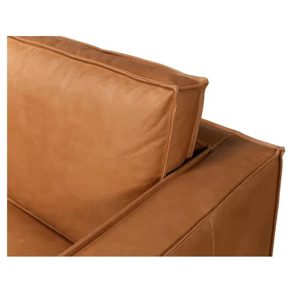 Esprit Leather Sofa Mid - Century Modern - LOOMLAN - Sarreid - Sofas & Loveseats