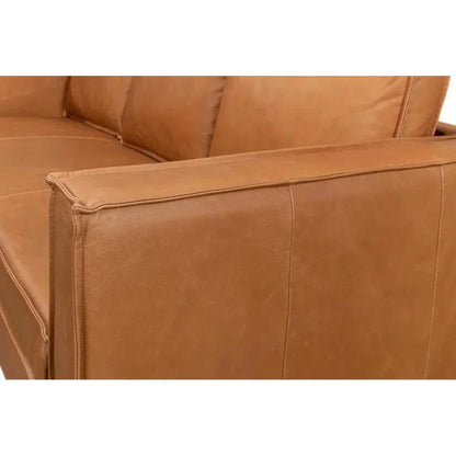 Esprit Leather Sofa Mid - Century Modern - LOOMLAN - Sarreid - Sofas & Loveseats