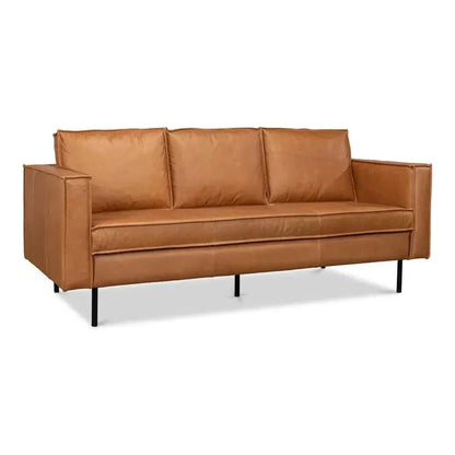 Esprit Leather Sofa Mid - Century Modern - LOOMLAN - Sarreid - Sofas & Loveseats