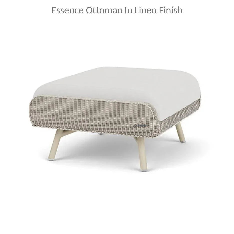 Essence Ottoman All Weather Wicker Furniture-Outdoor Ottomans-Lloyd Flanders-LOOMLAN