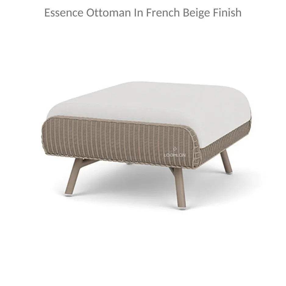 Essence Ottoman All Weather Wicker Furniture-Outdoor Ottomans-Lloyd Flanders-LOOMLAN