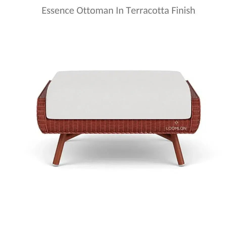 Essence Ottoman All Weather Wicker Furniture-Outdoor Ottomans-Lloyd Flanders-LOOMLAN