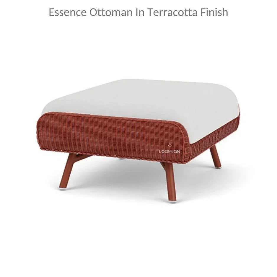 Essence Ottoman All Weather Wicker Furniture-Outdoor Ottomans-Lloyd Flanders-LOOMLAN