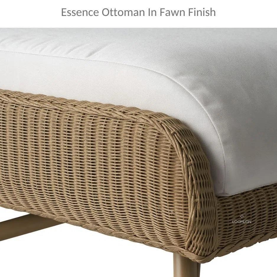 Essence Ottoman All Weather Wicker Furniture-Outdoor Ottomans-Lloyd Flanders-LOOMLAN