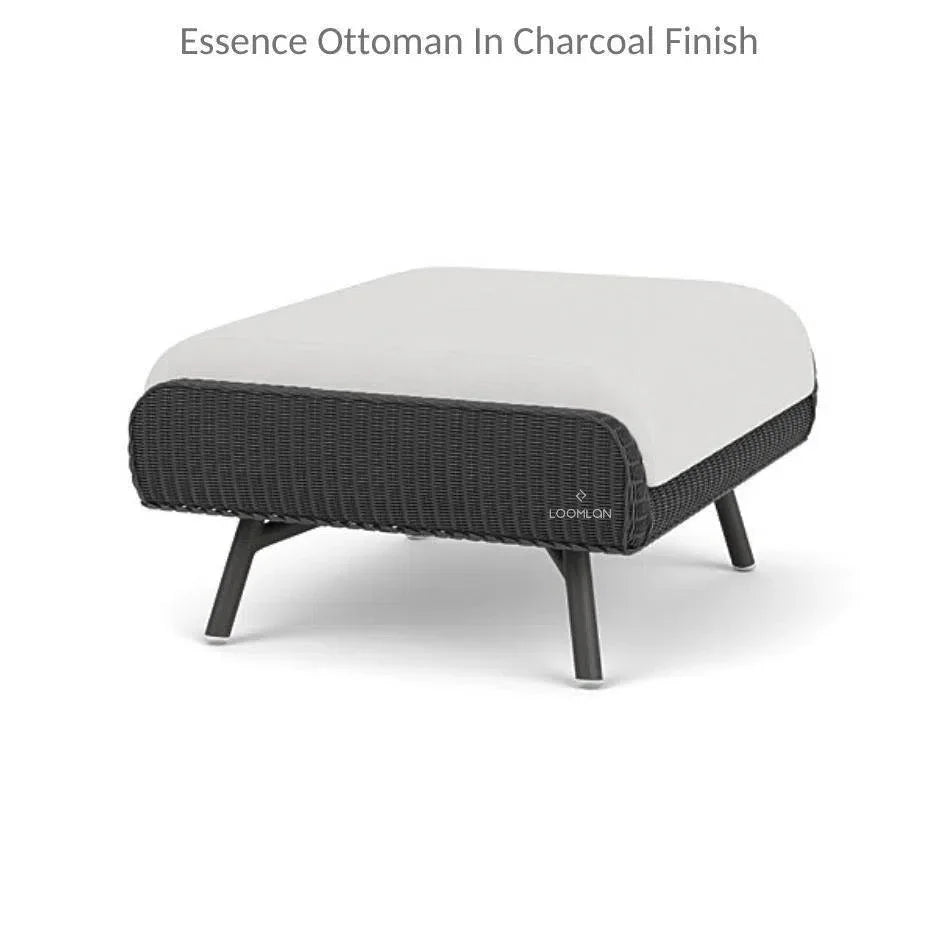 Essence Ottoman All Weather Wicker Furniture-Outdoor Ottomans-Lloyd Flanders-LOOMLAN