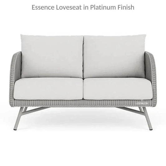 Essence Outdoor Wicker Loveseat & Chair Set Tables-Outdoor Lounge Sets-Lloyd Flanders-LOOMLAN