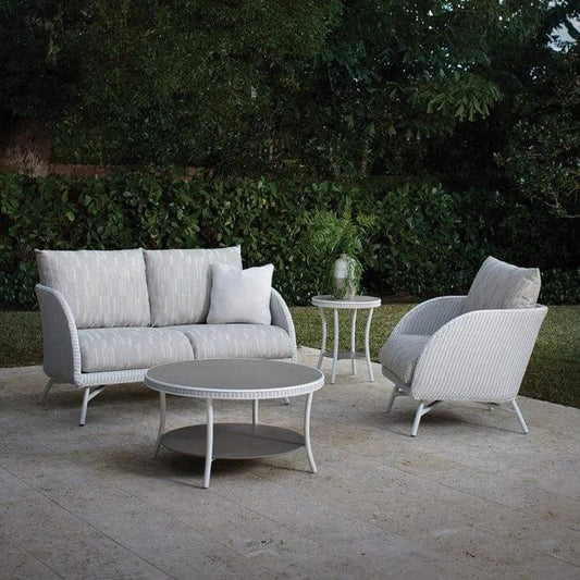 Essence Outdoor Wicker Loveseat & Chair Set Tables-Outdoor Lounge Sets-Lloyd Flanders-LOOMLAN