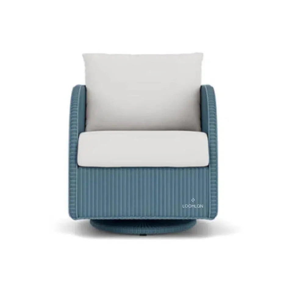 Essence Swivel Glider Lounge Chair Wicker Furniture-Outdoor Lounge Chairs-Lloyd Flanders-LOOMLAN