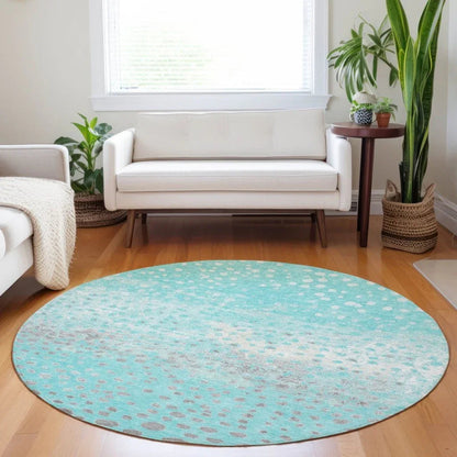 Estara Teal Washable Indoor - Outdoor Rug - LOOMLAN - LOOMLAN Rugs - Outdoor Rugs