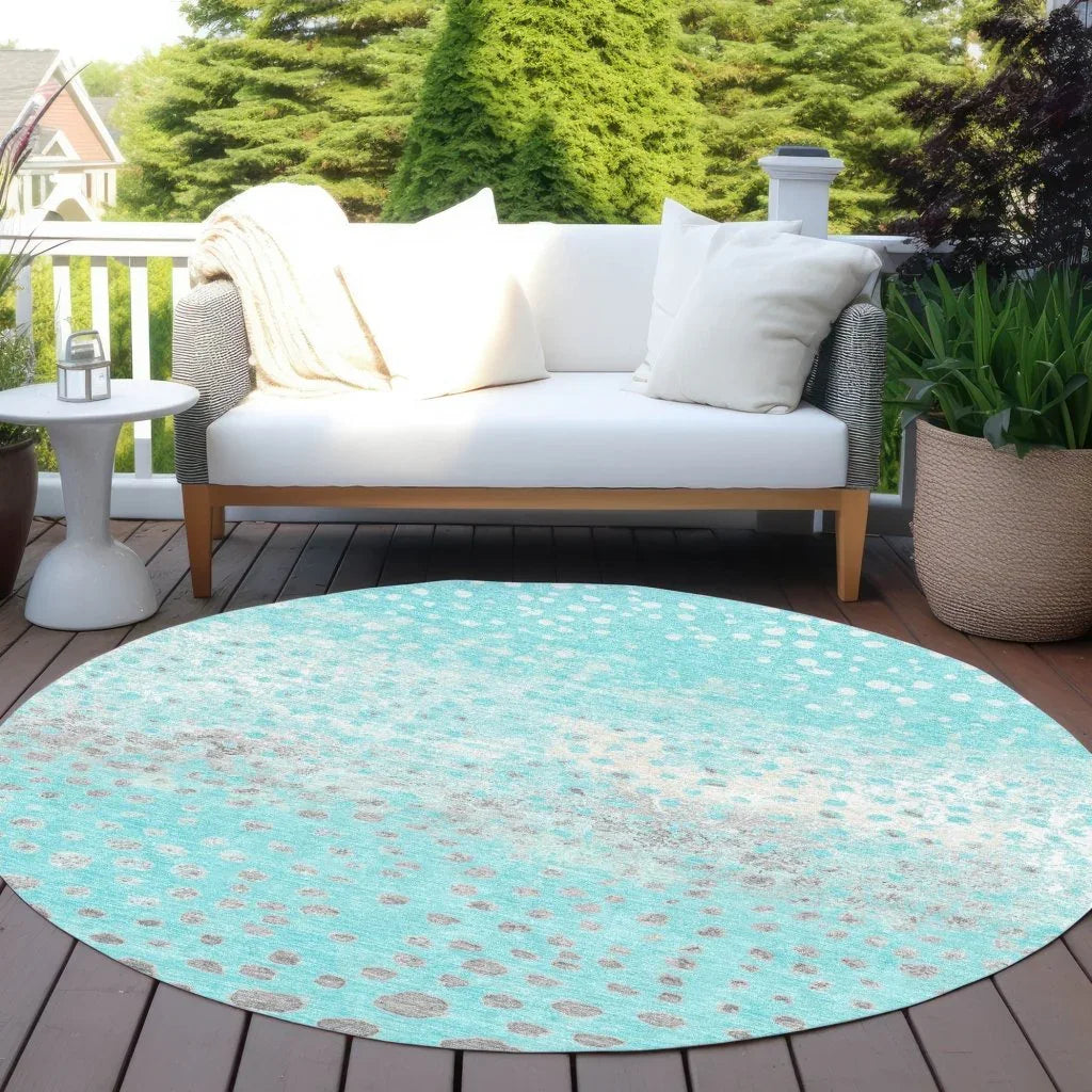Estara Teal Washable Indoor - Outdoor Rug - LOOMLAN - LOOMLAN Rugs - Outdoor Rugs