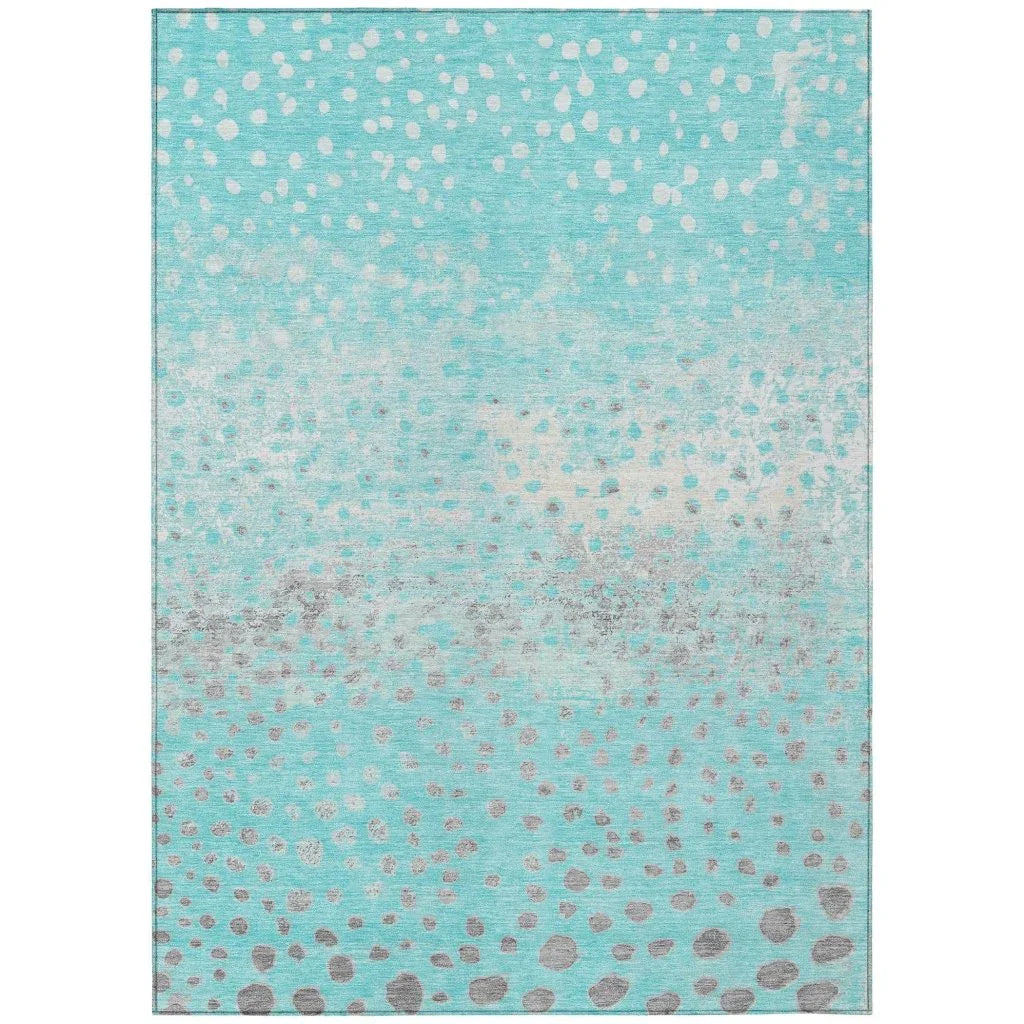 Estara Teal Washable Indoor - Outdoor Rug - LOOMLAN - LOOMLAN Rugs - Outdoor Rugs