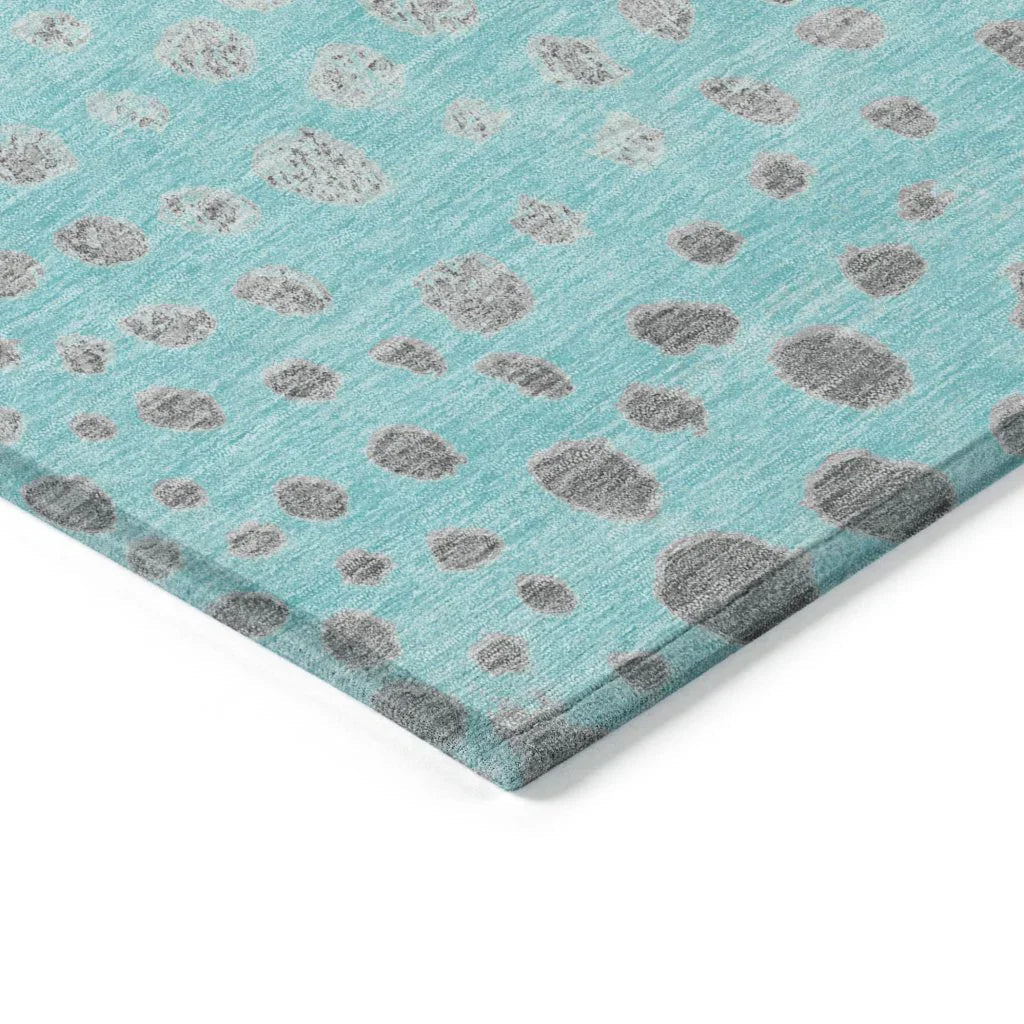 Estara Teal Washable Indoor - Outdoor Rug - LOOMLAN - LOOMLAN Rugs - Outdoor Rugs