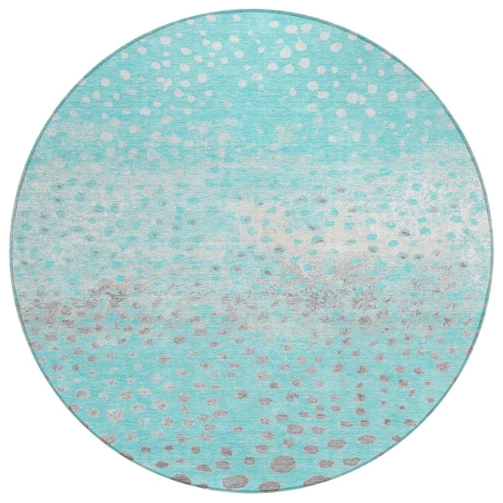 Estara Teal Washable Indoor - Outdoor Rug - LOOMLAN - LOOMLAN Rugs - Outdoor Rugs