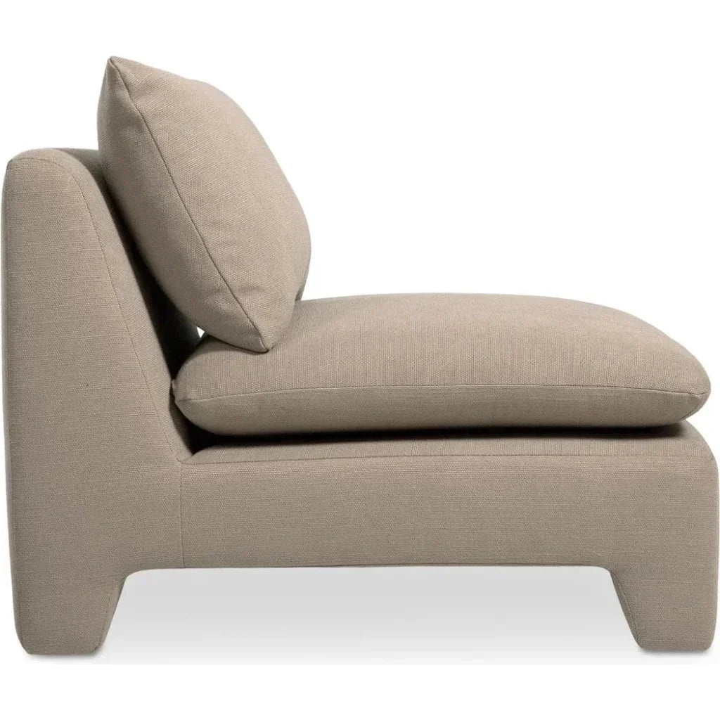 Estelle Performance Fabric Armless Lounge Chair-Lounge Chairs-Moe's Home-LOOMLAN
