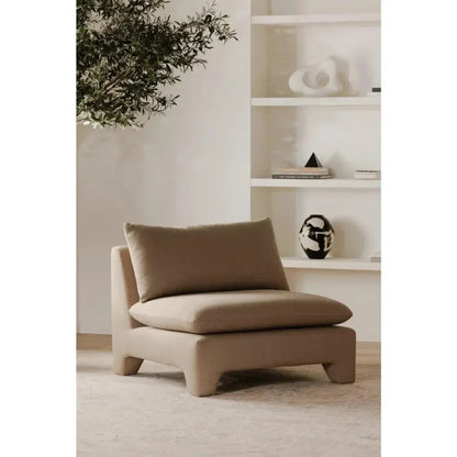 Estelle Performance Fabric Armless Lounge Chair-Lounge Chairs-Moe's Home-LOOMLAN