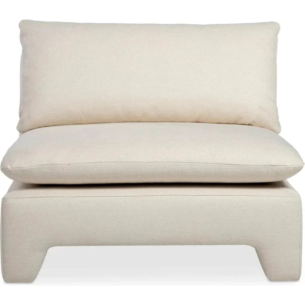 Estelle Performance Fabric Armless Lounge Chair-Lounge Chairs-Moe's Home-Cream-LOOMLAN