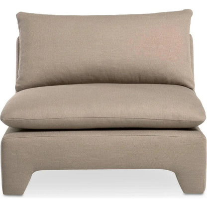 Estelle Performance Fabric Armless Lounge Chair-Lounge Chairs-Moe's Home-Flax-LOOMLAN