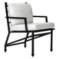 Eterna Black Matte Patio Dining Arm Chair (Set Of 2)-Outdoor Dining Chairs-Seasonal Living-LOOMLAN