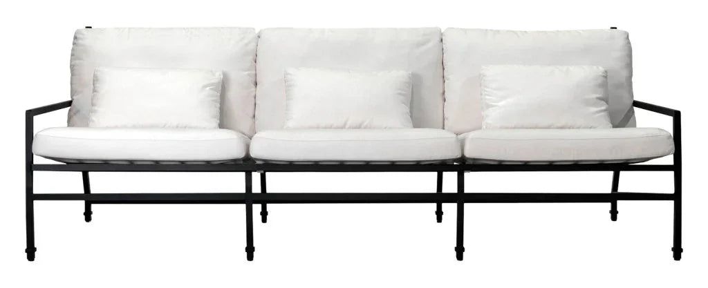 Eterna Black Sand Matte Comfort Patio 3 - Seat Sofa - LOOMLAN - Seasonal Living - Outdoor Sofas & Loveseats