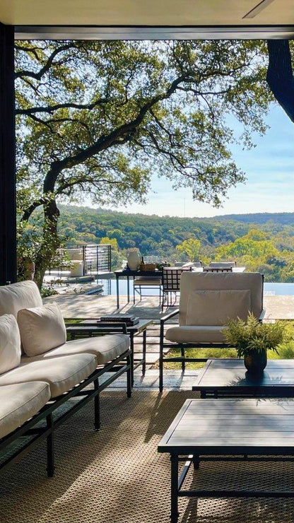 Eterna Black Sand Matte Patio Coffee Table-Outdoor Coffee Tables-Seasonal Living-LOOMLAN