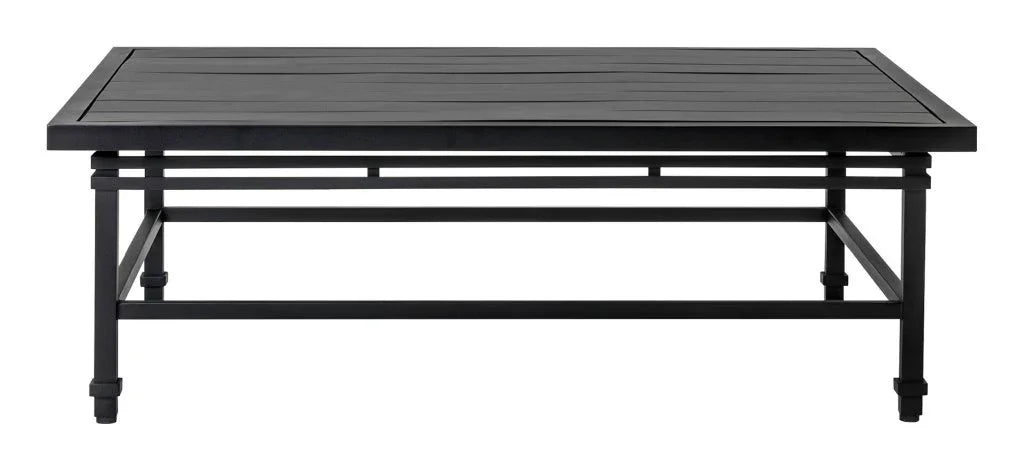 Eterna Black Sand Matte Patio Coffee Table-Outdoor Coffee Tables-Seasonal Living-LOOMLAN