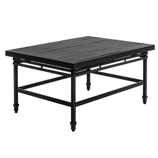 Eterna Black Sand Matte Patio Coffee Table-Outdoor Coffee Tables-Seasonal Living-LOOMLAN