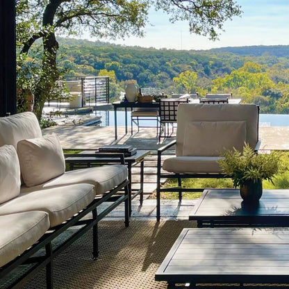 Eterna Black Sand Matte Patio Lounge Chair-Outdoor Lounge Chairs-Seasonal Living-LOOMLAN