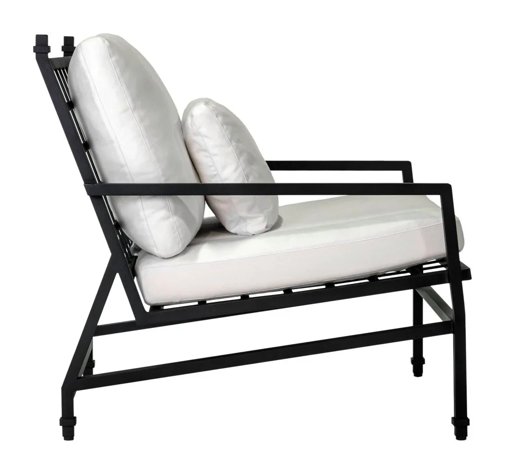 Eterna Black Sand Matte Patio Lounge Chair-Outdoor Lounge Chairs-Seasonal Living-LOOMLAN