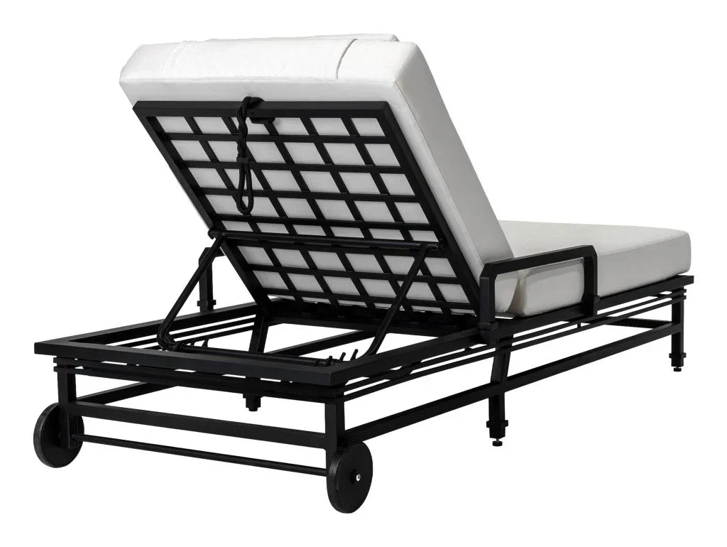 Eterna Black Sand Matte Patio Pool Chaise (Set Of 2)-Outdoor Chaises-Seasonal Living-LOOMLAN