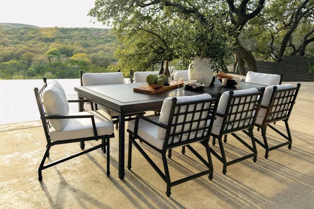 Eterna Modern Rectangular Patio Dining Table-Outdoor Dining Tables-Seasonal Living-LOOMLAN