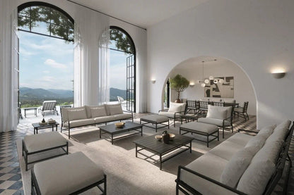 Eterna Square Black Matte Patio Side Table - LOOMLAN - Seasonal Living - Outdoor Side Tables