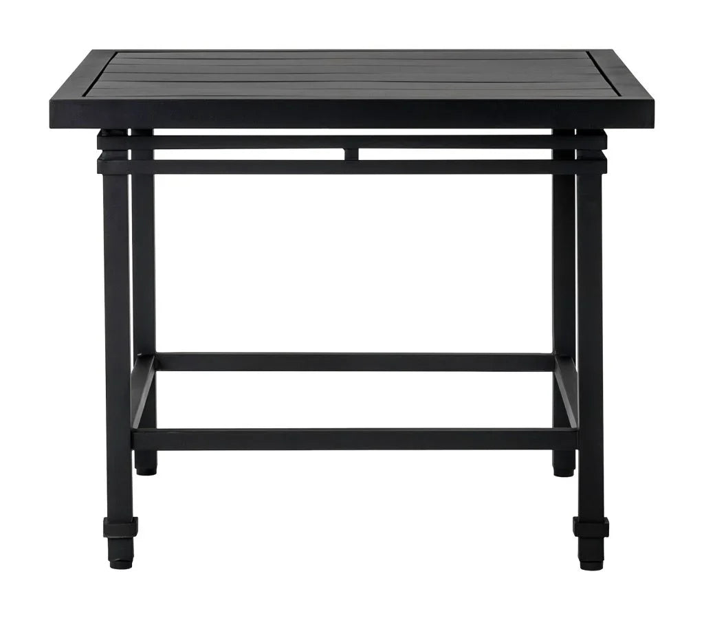 Eterna Square Black Matte Patio Side Table - LOOMLAN - Seasonal Living - Outdoor Side Tables