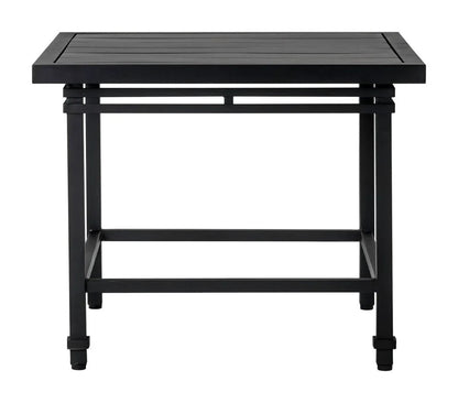 Eterna Square Black Matte Patio Side Table - LOOMLAN - Seasonal Living - Outdoor Side Tables
