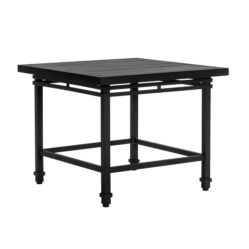 Eterna Square Black Matte Patio Side Table - LOOMLAN - Seasonal Living - Outdoor Side Tables