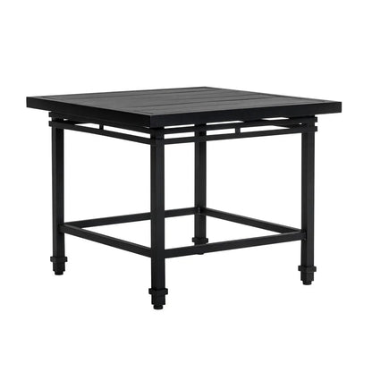 Eterna Square Black Matte Patio Side Table - LOOMLAN - Seasonal Living - Outdoor Side Tables
