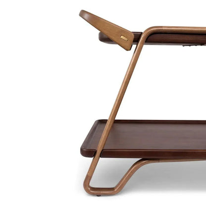 Etienne Neutral Brown Wooden Bar Cart-Home Bar Carts-Urbia-LOOMLAN