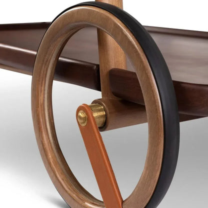 Etienne Neutral Brown Wooden Bar Cart-Home Bar Carts-Urbia-LOOMLAN