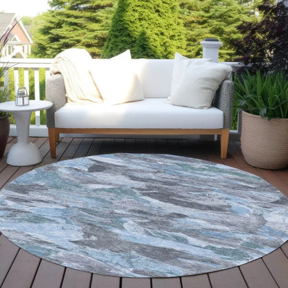 Eucalyne Blue Washable Indoor - Outdoor Rug - LOOMLAN - LOOMLAN Rugs - Outdoor Rugs
