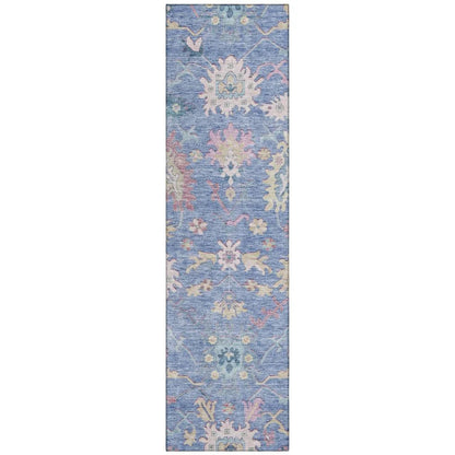 Eugene Blue Washable Indoor - Outdoor Rug - LOOMLAN - LOOMLAN Rugs - Outdoor Rugs