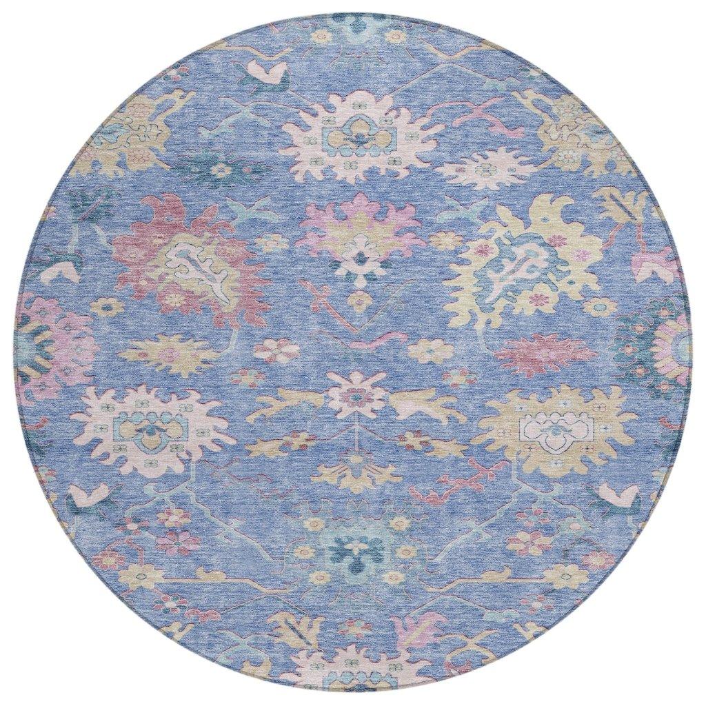Eugene Blue Washable Indoor - Outdoor Rug - LOOMLAN - LOOMLAN Rugs - Outdoor Rugs