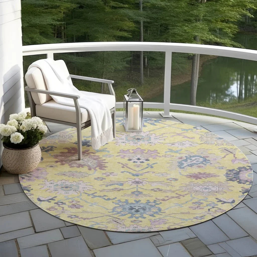 Eugene Gold Washable Indoor - Outdoor Rug - LOOMLAN - LOOMLAN Rugs - Outdoor Rugs