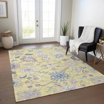 Eugene Gold Washable Indoor - Outdoor Rug - LOOMLAN - LOOMLAN Rugs - Outdoor Rugs