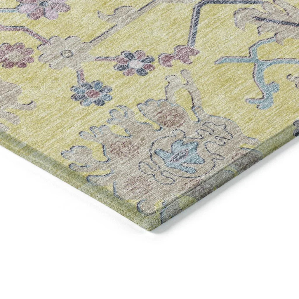 Eugene Gold Washable Indoor - Outdoor Rug - LOOMLAN - LOOMLAN Rugs - Outdoor Rugs