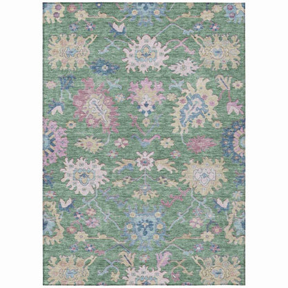 Eugene Green Washable Indoor - Outdoor Rug - LOOMLAN - LOOMLAN Rugs - Outdoor Rugs