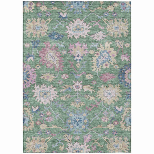 Eugene Green Washable Indoor - Outdoor Rug - LOOMLAN - LOOMLAN Rugs - Outdoor Rugs