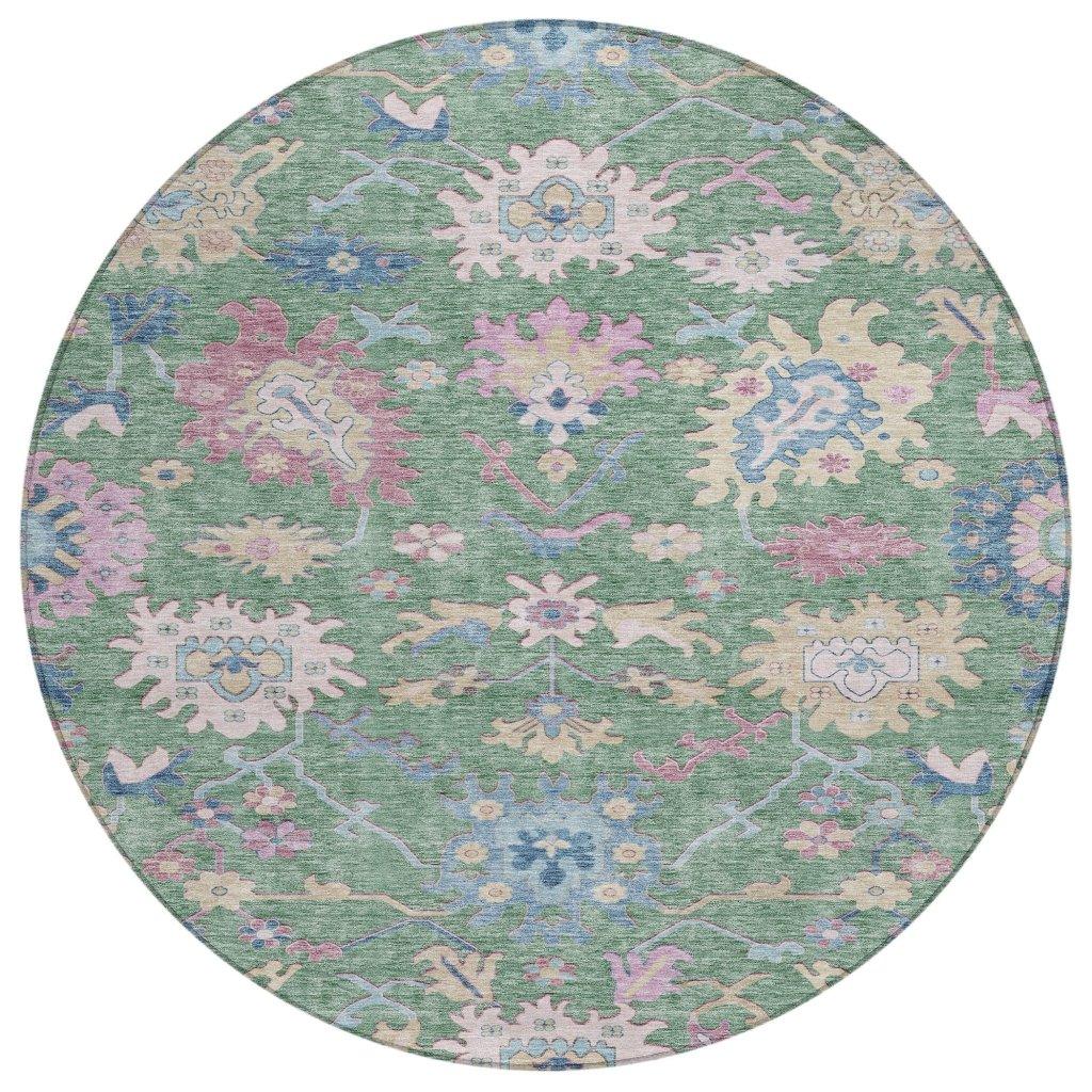 Eugene Green Washable Indoor - Outdoor Rug - LOOMLAN - LOOMLAN Rugs - Outdoor Rugs